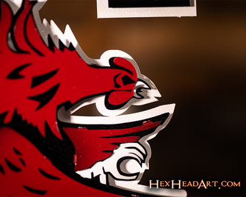 South Carolina Gamecocks "Block C" 3D Vintage Metal Wall Art