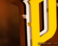 Load image into Gallery viewer, San Diego Padres 3 Layer &quot;PADRES&quot; 3D Vintage Metal Wall Art
