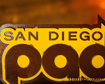 San Diego Padres Cooperstown 1978 "PADRES" 3D Vintage Metal Wall Art