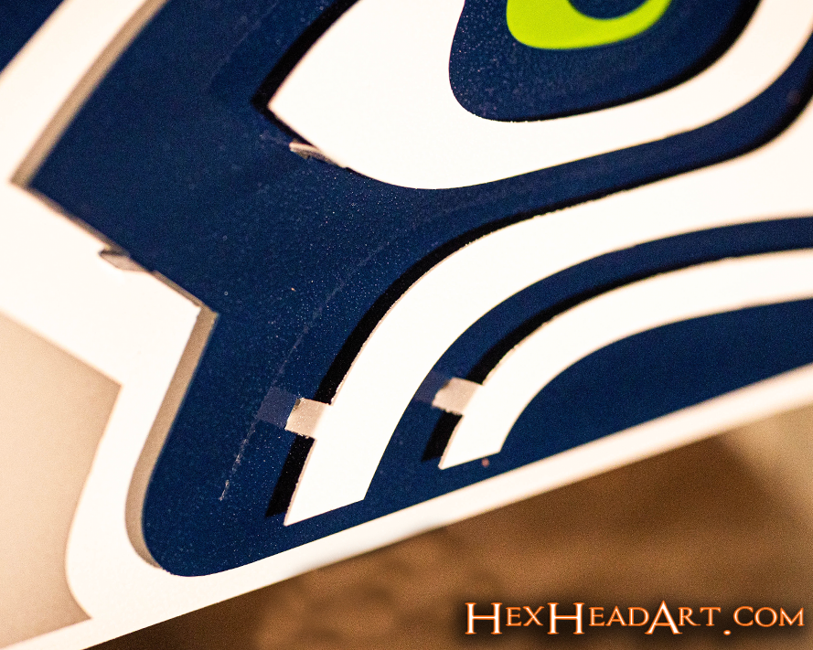 Seattle Seahawks Mascot 3D Vintage Metal Wall Art