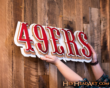 San Francisco 49ers "1972-2004" 3D Vintage Metal Wall Art