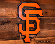 Load image into Gallery viewer, San Francisco Giants Interlocking &quot;SF&quot; Logo GIFT COLLECTION 3D Metal Wall Art
