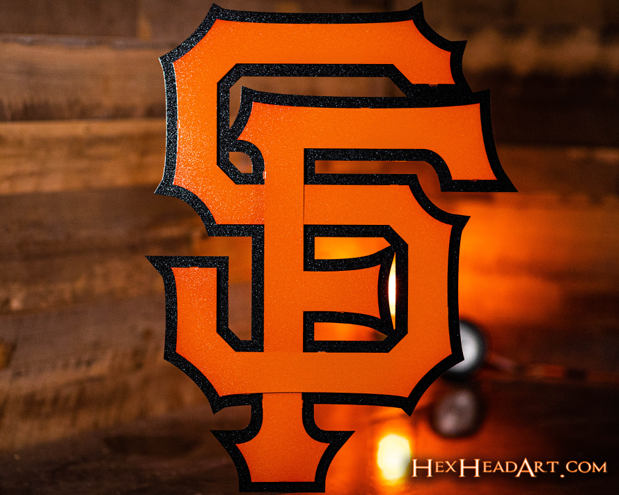 San Francisco Giants Interlocking "SF" Logo 3D Metal Wall Art
