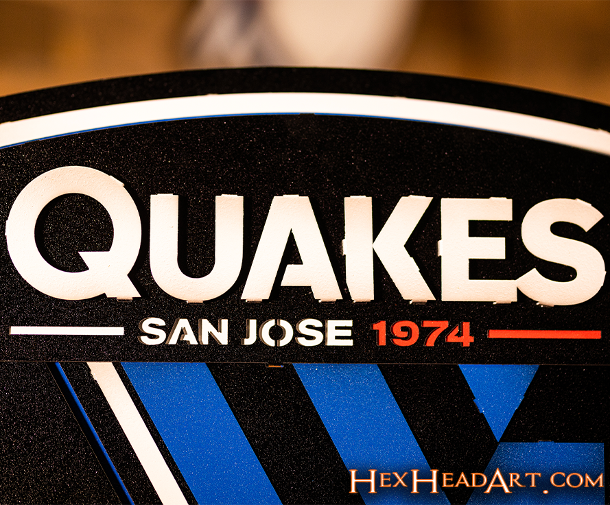 San Jose Earthquakes "Quakes" 3D Vintage Metal Wall Art