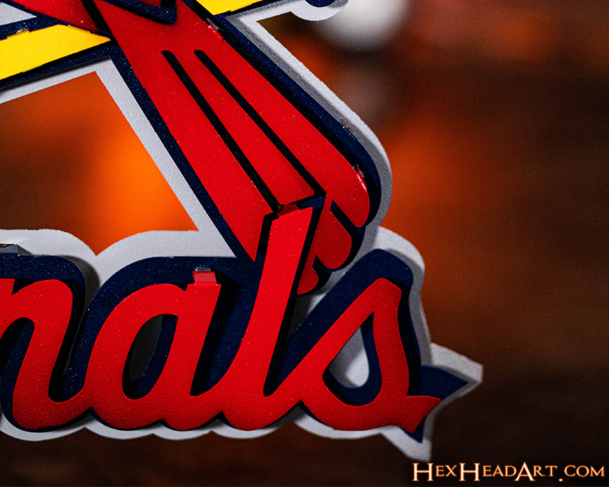 St. Louis Cardinals "BIRD on a BAT" Logo 3D Metal Wall Art