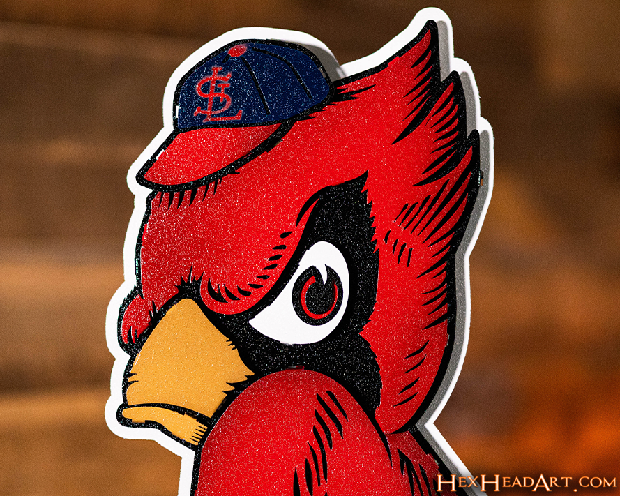 St. Louis Cardinals "VINTAGE CARDINAL" Logo 3D Metal Wall Art