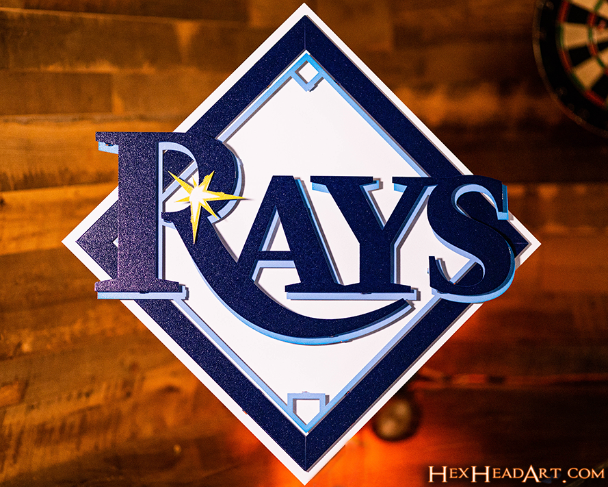 CLOSE OUT- Tampa Bay Rays Crest 3D Metal Wall Art