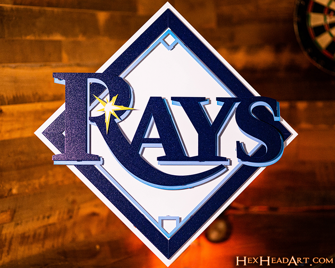 Tampa Bay Rays Metal Wall Art | Hex Head Art