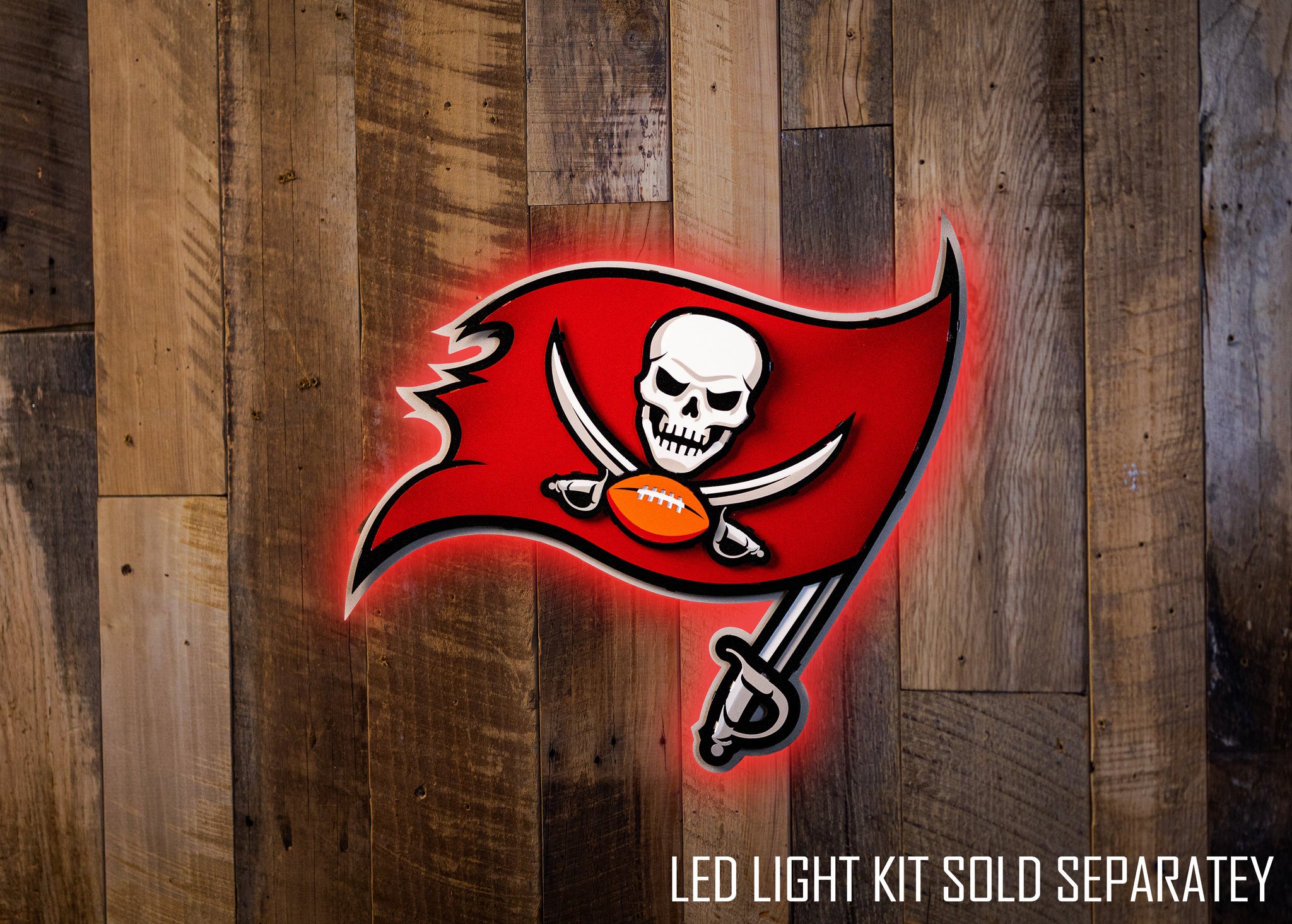 Tampa Bay Buccaneers Buc's Jolly Roger Flag 3D Vintage Metal