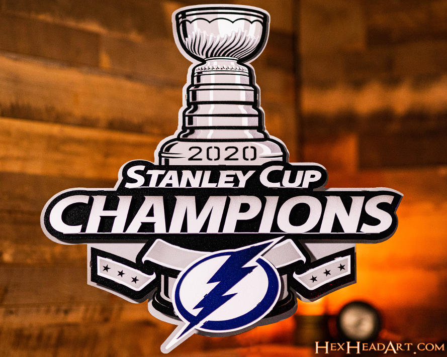Tampa Bay Lightning 2020 STANLEY CUP CHAMPIONS- 3D Vintage Metal Wall Art