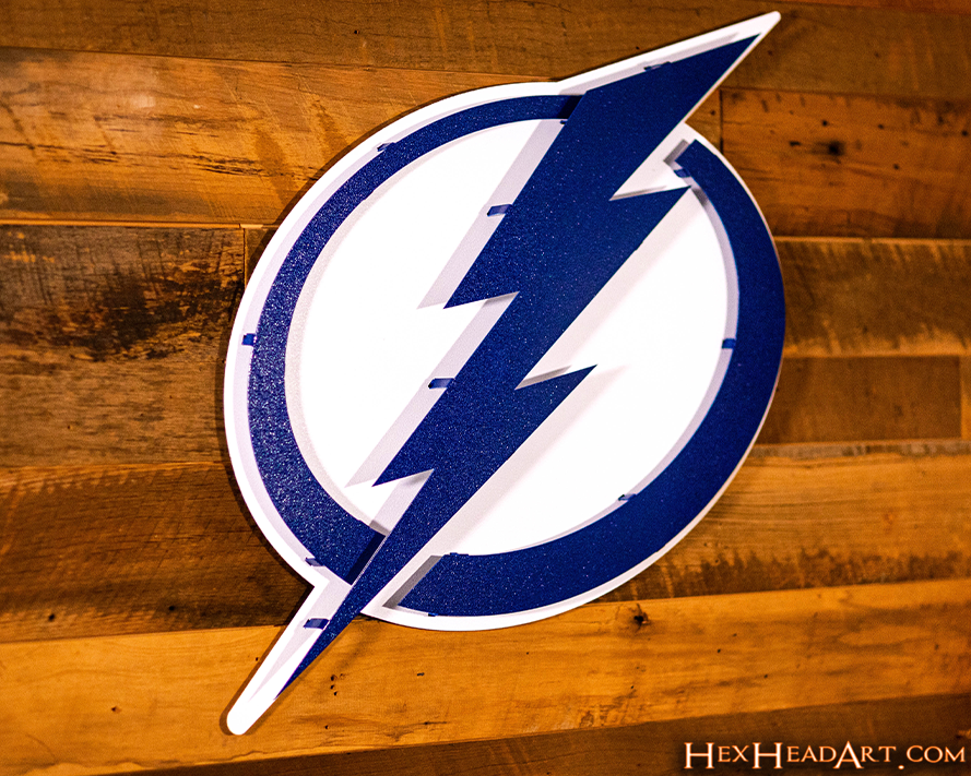 Tampa Bay Lightning NHL 3D Vintage Metal Wall Art
