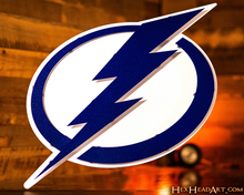 Load image into Gallery viewer, Tampa Bay Lightning NHL 3D Vintage Metal Wall Art
