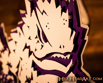 TCU Texas Christian "Horned Frog" 3D Vintage Metal Wall Art