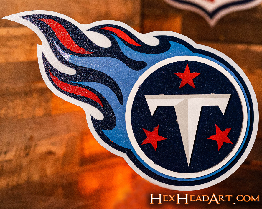 CLOSE OUT -- Tennessee Titans 3D Vintage Metal Wall Art