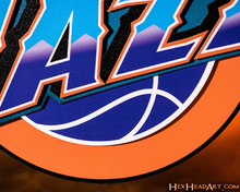 Load image into Gallery viewer, Utah Jazz Retro 1996 3D Vintage Metal Wall Art
