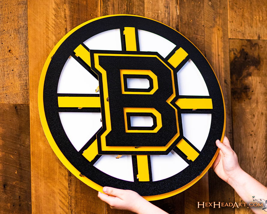 Boston Bruins NHL 3D Vintage Metal Wall Art