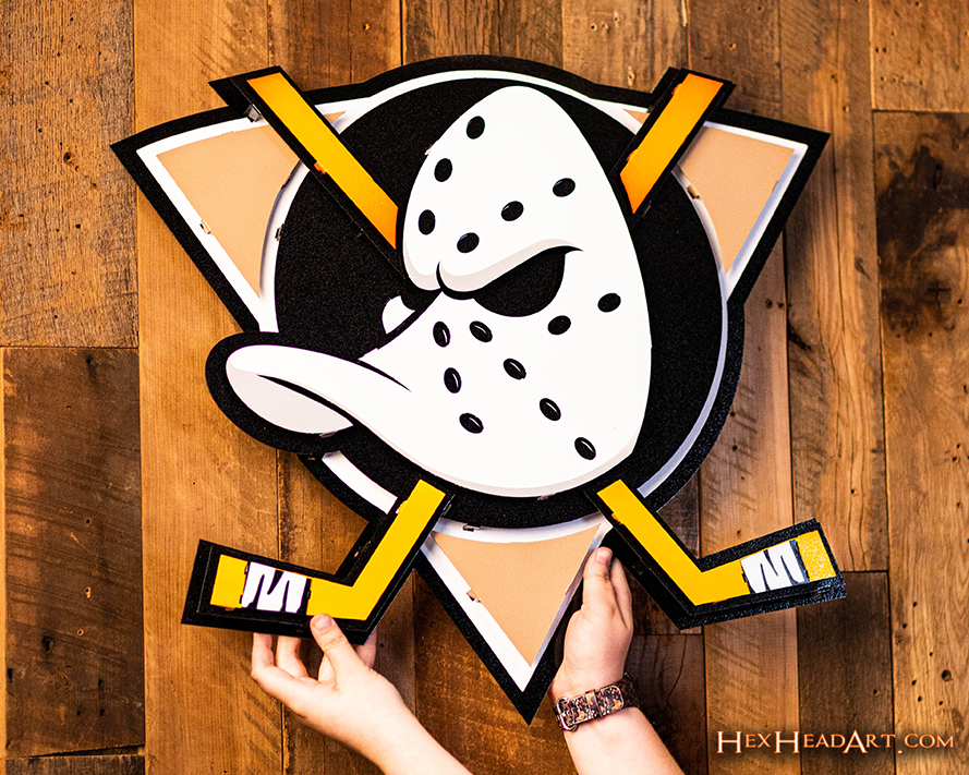 Anaheim Ducks NHL " Mighty Duck" 3D Vintage Metal Wall Art