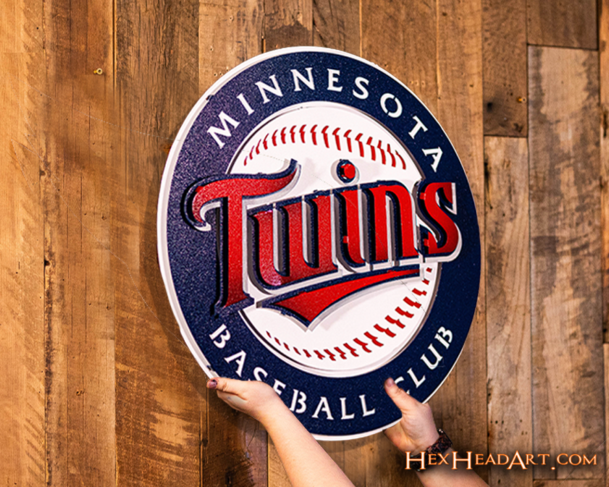 Minnesota Twins Crest 3D Metal Wall Art