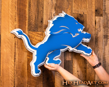 Load image into Gallery viewer, Detroit Lions 3D Vintage Metal Wall Art
