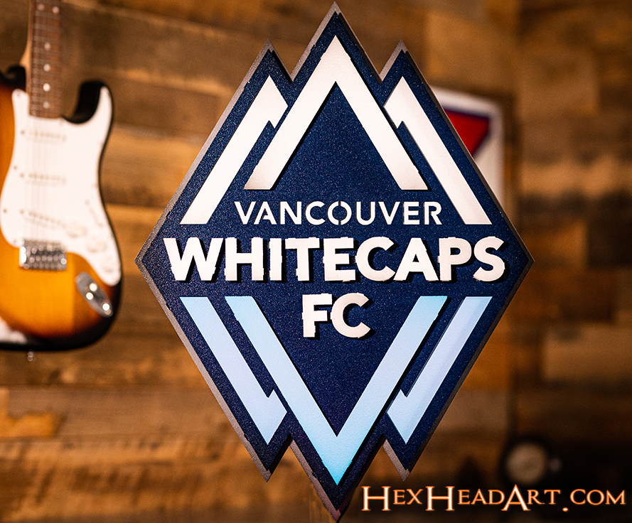 Vancouver Whitecaps FC 3D Vintage Metal Wall Art