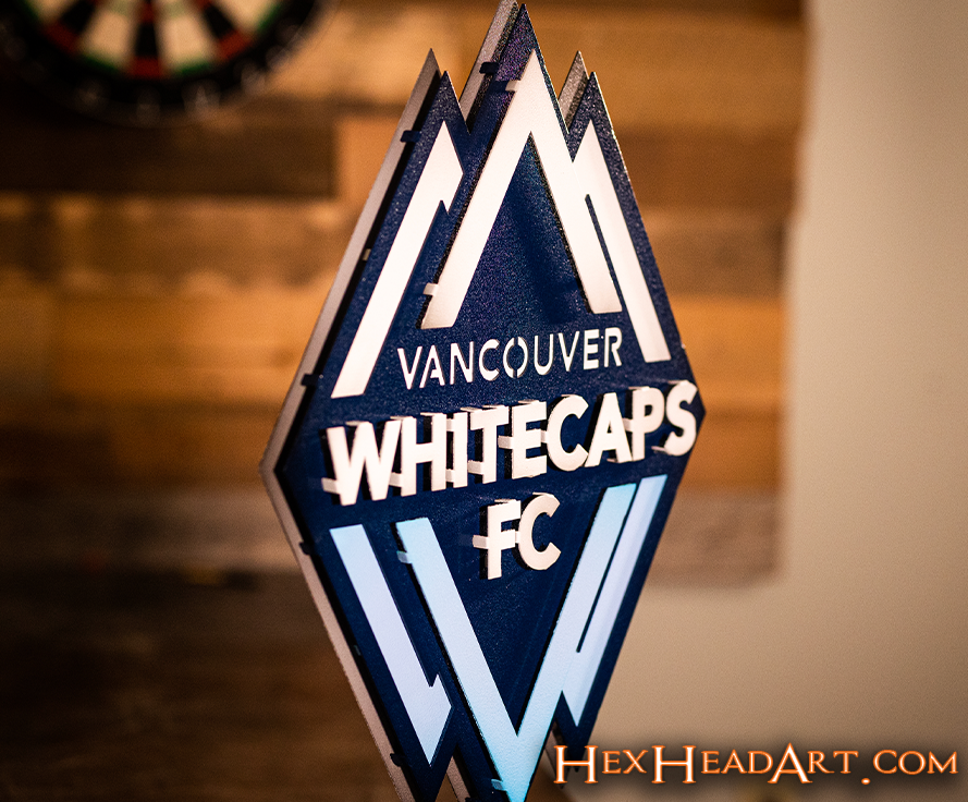 Vancouver Whitecaps FC 3D Vintage Metal Wall Art