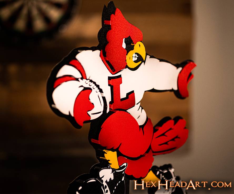 Louisville Cardinals "Heisman" Football Mascot 3D VAULT Metal Wall Art