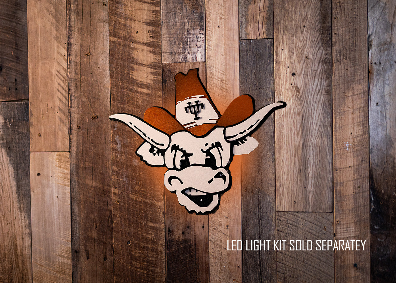 Texas Longhorns VAULT BEVO 3D Vintage Metal Wall Art