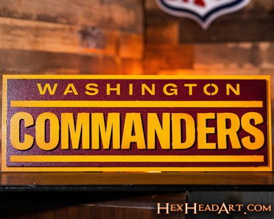 Washington Commanders "COMMANDERS" 3D Vintage Metal Wall Art