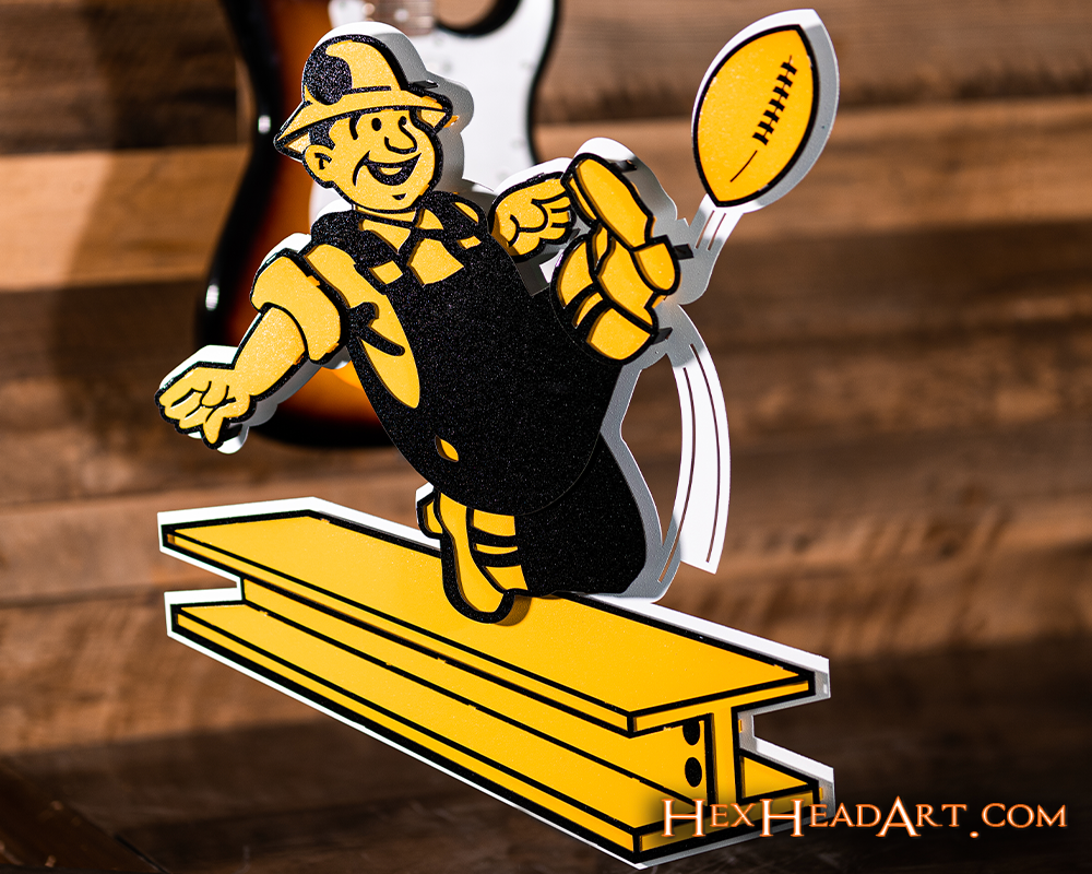 Pittsburgh Steelers 1961 Throwback 3D Vintage Metal Wall Art