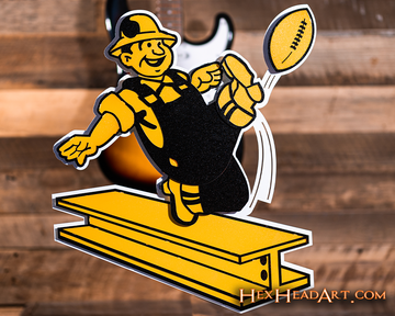 Pittsburgh Steelers 1961 Throwback 3D Vintage Metal Wall Art