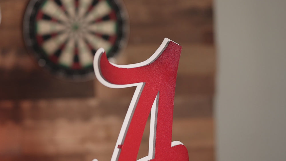 Alabama "A" 3D Vintage Metal Wall Art