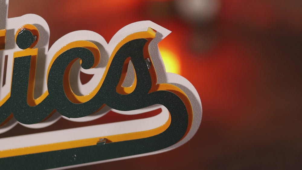 Oakland A's Script 3D Metal Wall Art