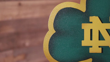 Notre Dame Shamrock 3D Vintage Metal Wall Art