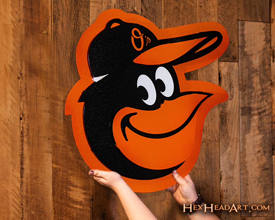 Baltimore Orioles "Oriole Bird" 3D Vintage Metal Wall Art