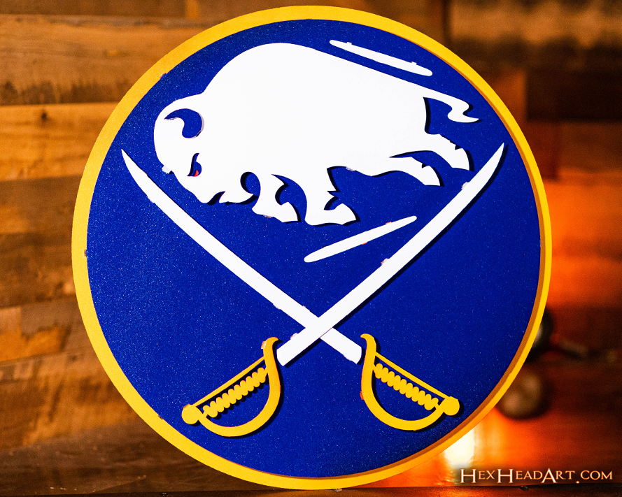 Buffalo Sabres NHL 3D Vintage Metal Wall Art - Gift Collection -- 13" Diameter