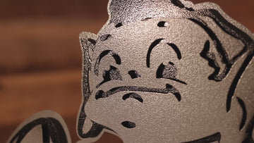 MONOCHROME - Cleveland Browns "Brownie" 3D Vintage Metal Wall Art