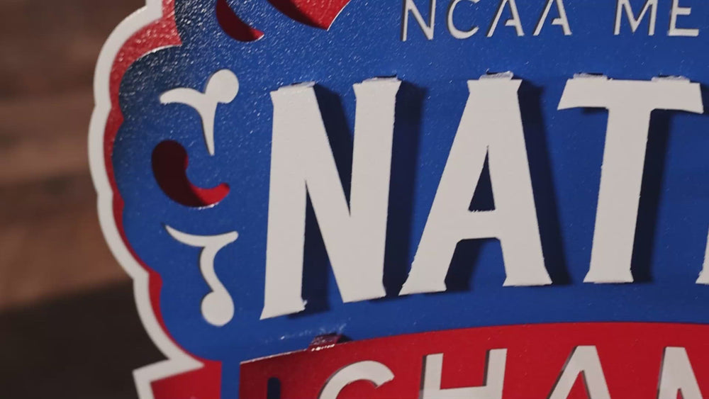 Kansas Jayhawks "2022 NCAA BASKETBALL NATIONAL CHAMPIONS"  3D Vintage Metal Wall Art