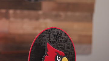 Louisville Cardinals CRAFT SERIES 3D Embossed Metal Wall Art