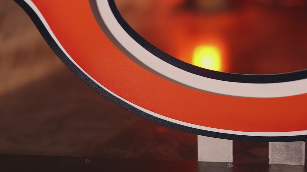 Chicago Bears "C" 3D Vintage Metal Wall Art