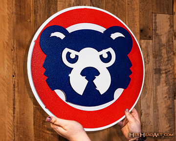 CLOSE OUT -- Chicago Cubs "94-96" 3D Vintage Metal Wall Art