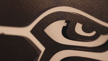 MONOCHROME - Seattle Seahawks Mascot 3D Vintage Metal Wall Art