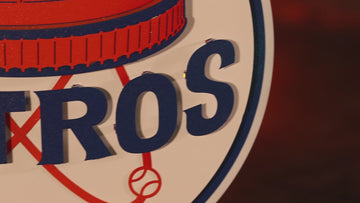 Houston Astros Throwback "ASTRODOME 1972" 3D Vintage Metal Wall Art