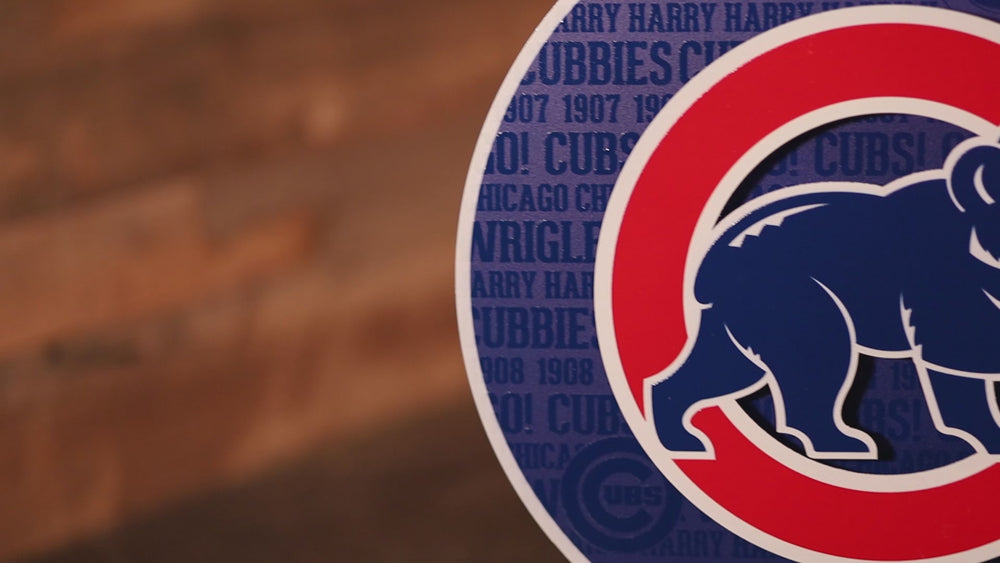 Chicago Cubs CRAFT SERIES 3D Embossed Metal Wall Art