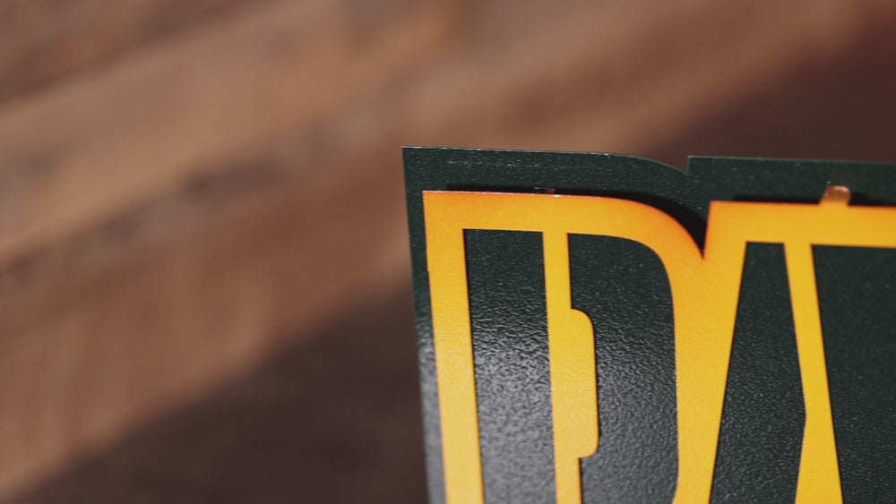 Green Bay Packers "PACKERS" 3D Vintage Metal Wall Art