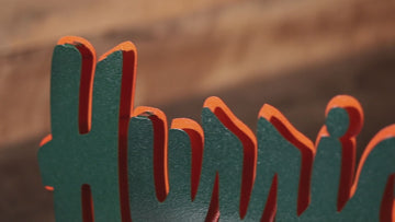 Miami Hurricanes Script 3D Vintage Metal Wall Art