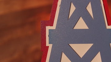 Tennessee Titans "Oilers 1980" 3D Vintage Metal Wall Art