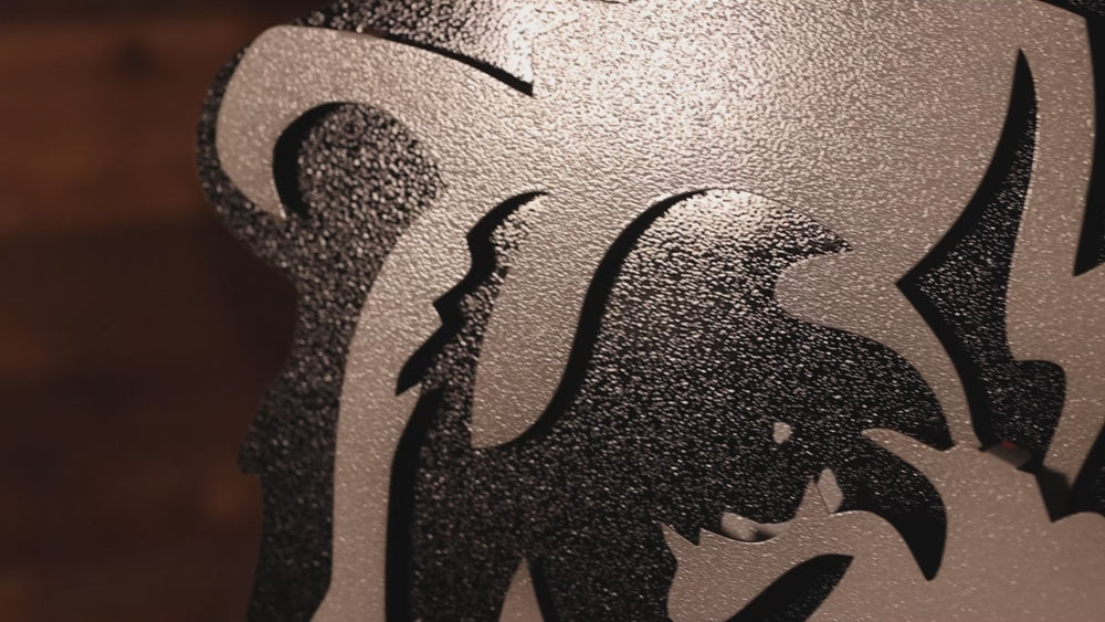 MONOCHROME - Chicago Bears "Roaring Bear" 3D Vintage Metal Wall Art