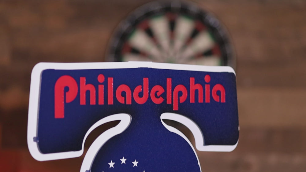 Philadelphia "76ers" Retro 3D Vintage Metal Wall Art