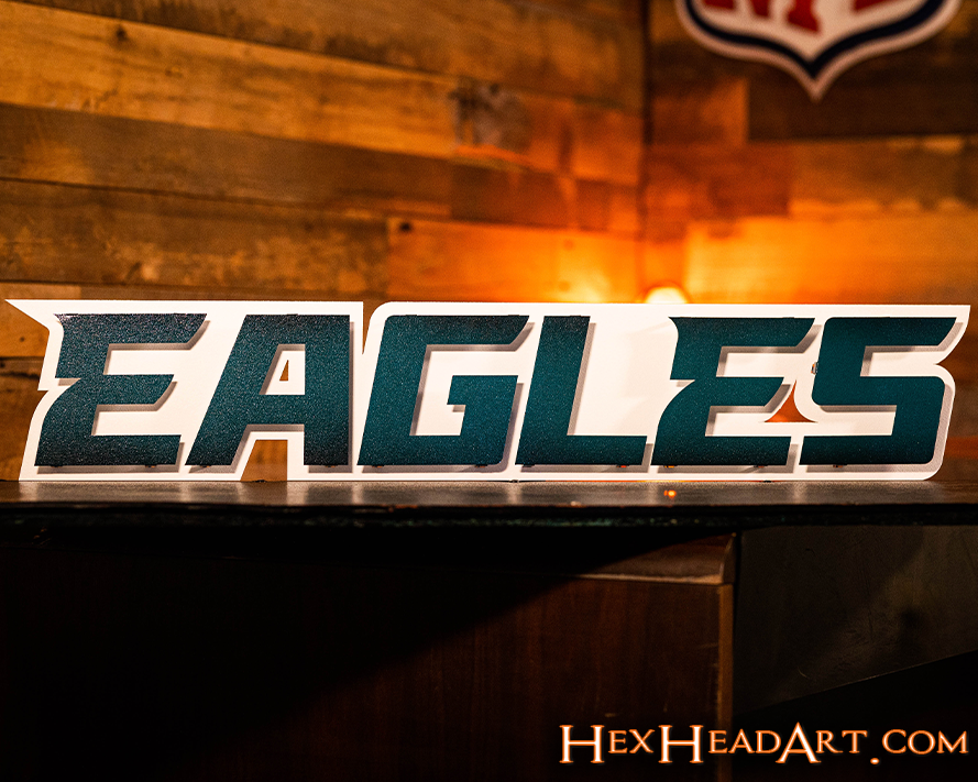 Philadelphia Eagles "EAGLES"  3D Vintage Metal Wall Art