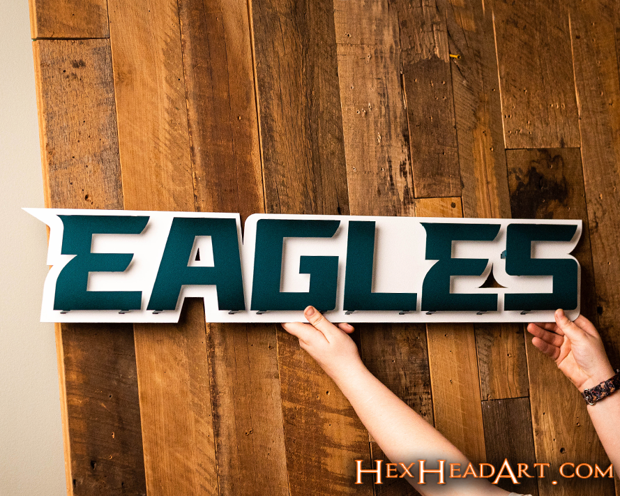 Philadelphia Eagles "EAGLES"  3D Vintage Metal Wall Art